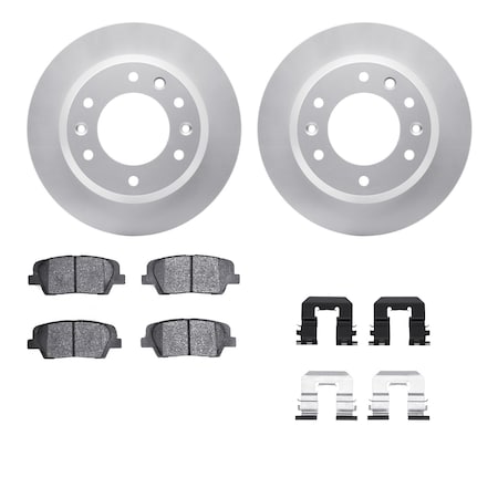 4312-21030, Geospec Rotors With 3000 Series Ceramic Brake Pads Includes Hardware,  Silver